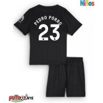 Camiseta Tottenham Hotspur Pedro Porro #23 Visitante Equipación para niños 2025-26 manga corta (+ pantalones cortos)